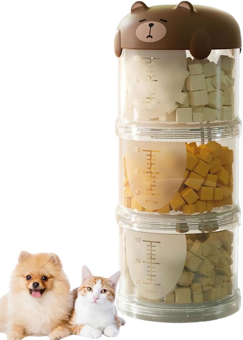 Qpets® Leak Proof Cat Dog Food Container, 3-Piece - Top Rated