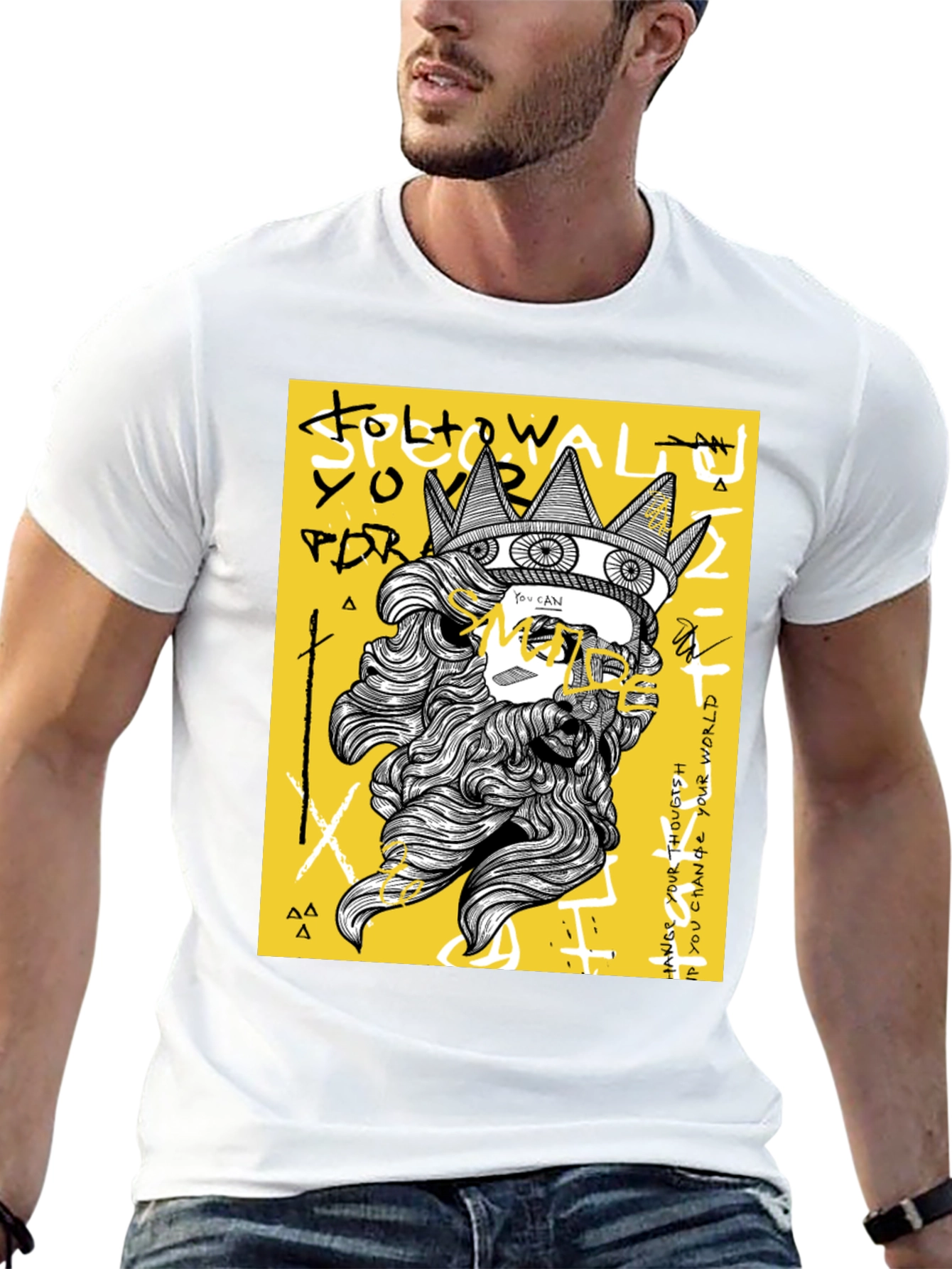 King Graphic Tee - Black T-Shirt with Bold Design
