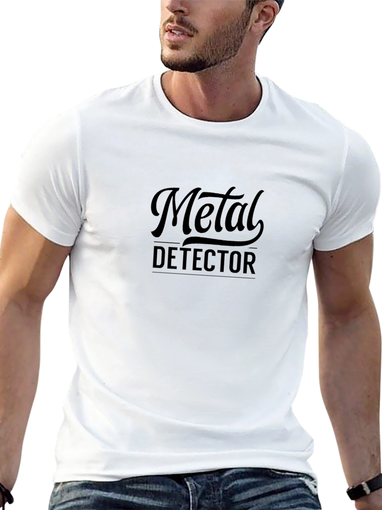 Metal Detector Graphic T-Shirt - Black