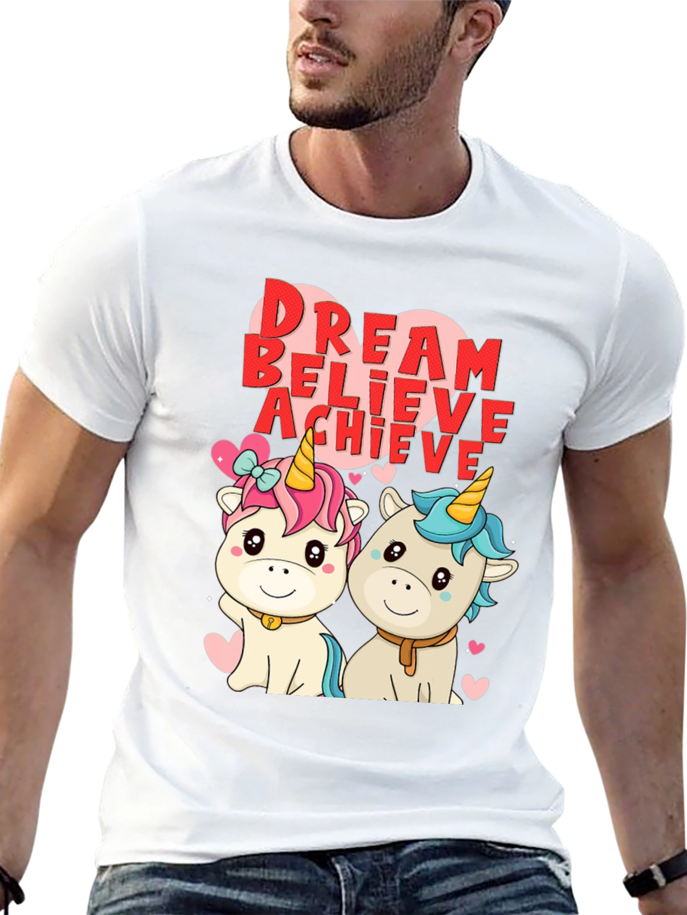 Dream Believe Achieve Unicorn T-Shirt