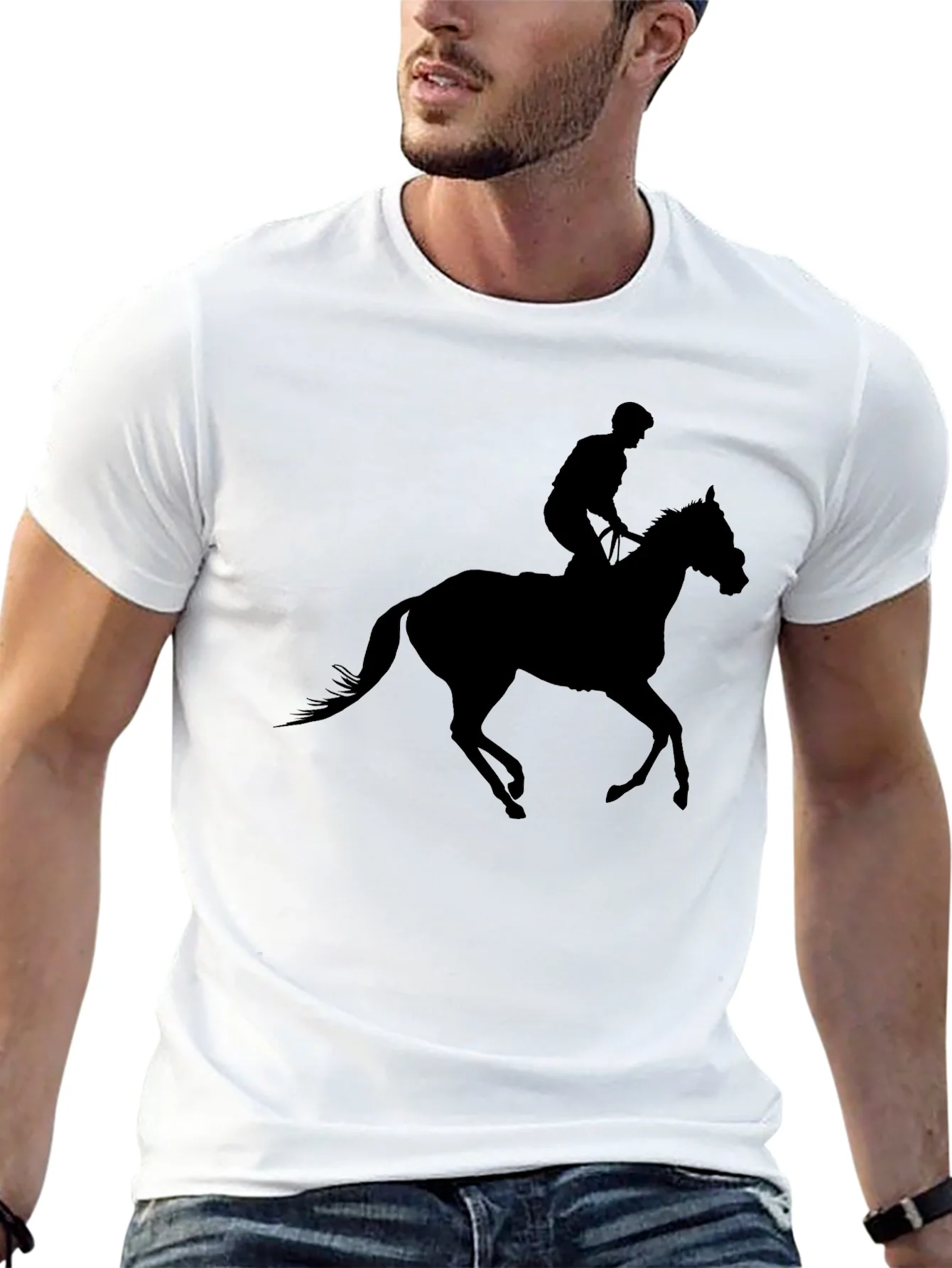 Black Horse & Rider Graphic Tee