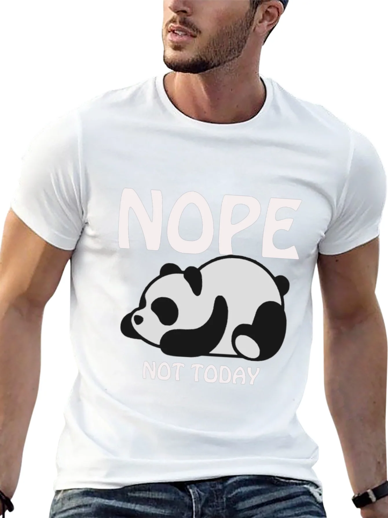 Nope Not Today Panda Graphic T-Shirt