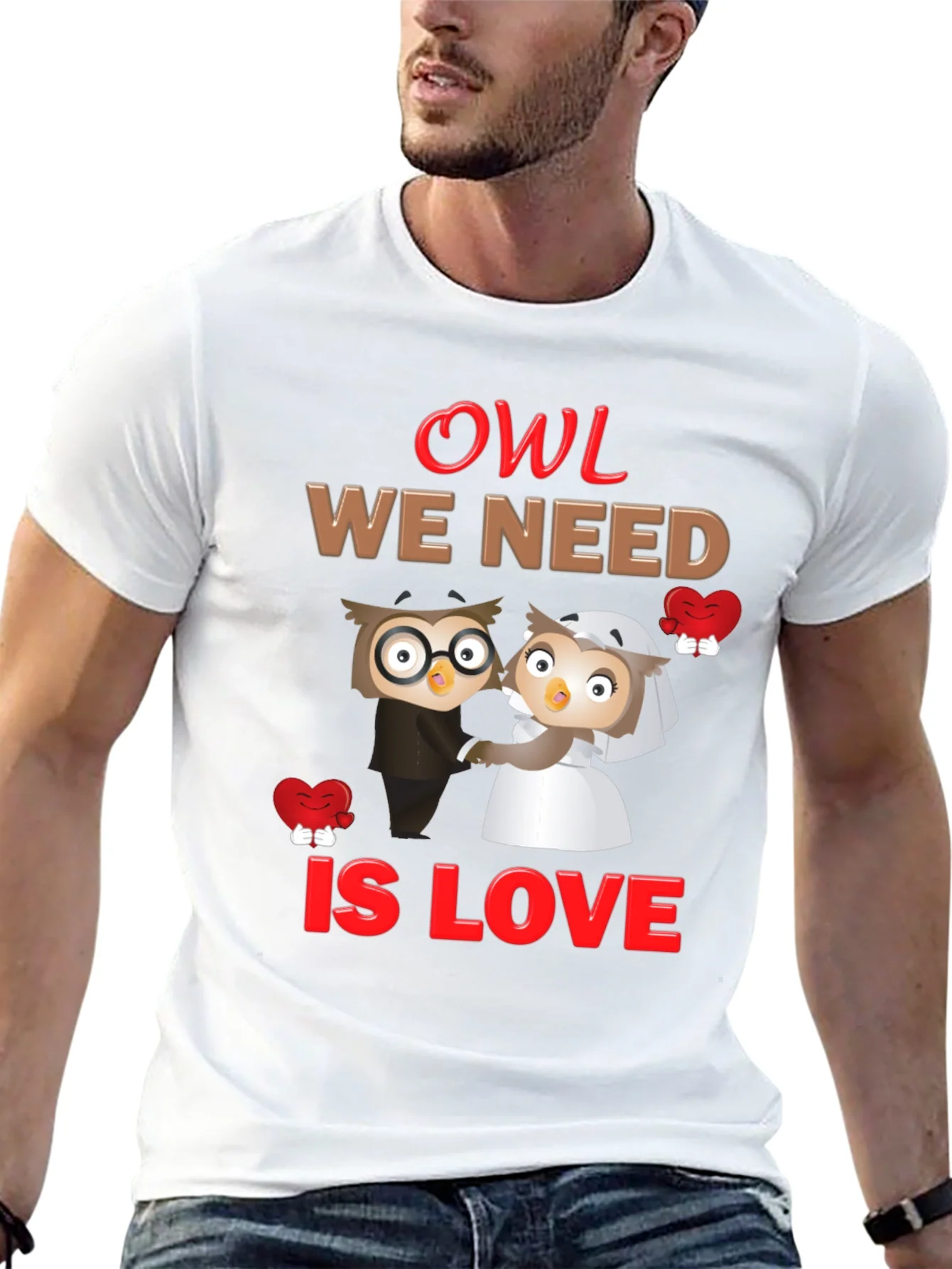 Owl We Need Is Love Graphic T-Shirt