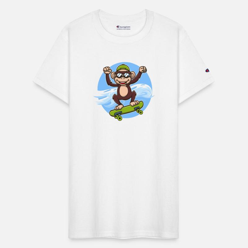 skateboarding chimp