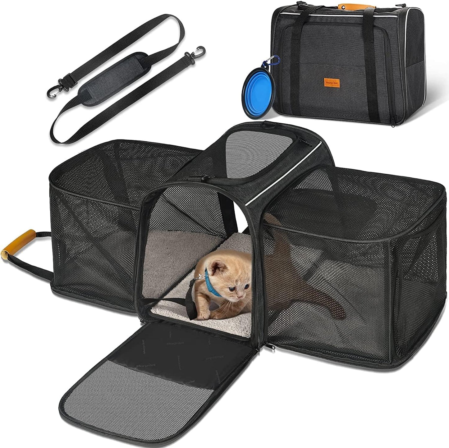 Soft Sided Pet Carrier Bag for Small Dogs, Puppies - Latest Style