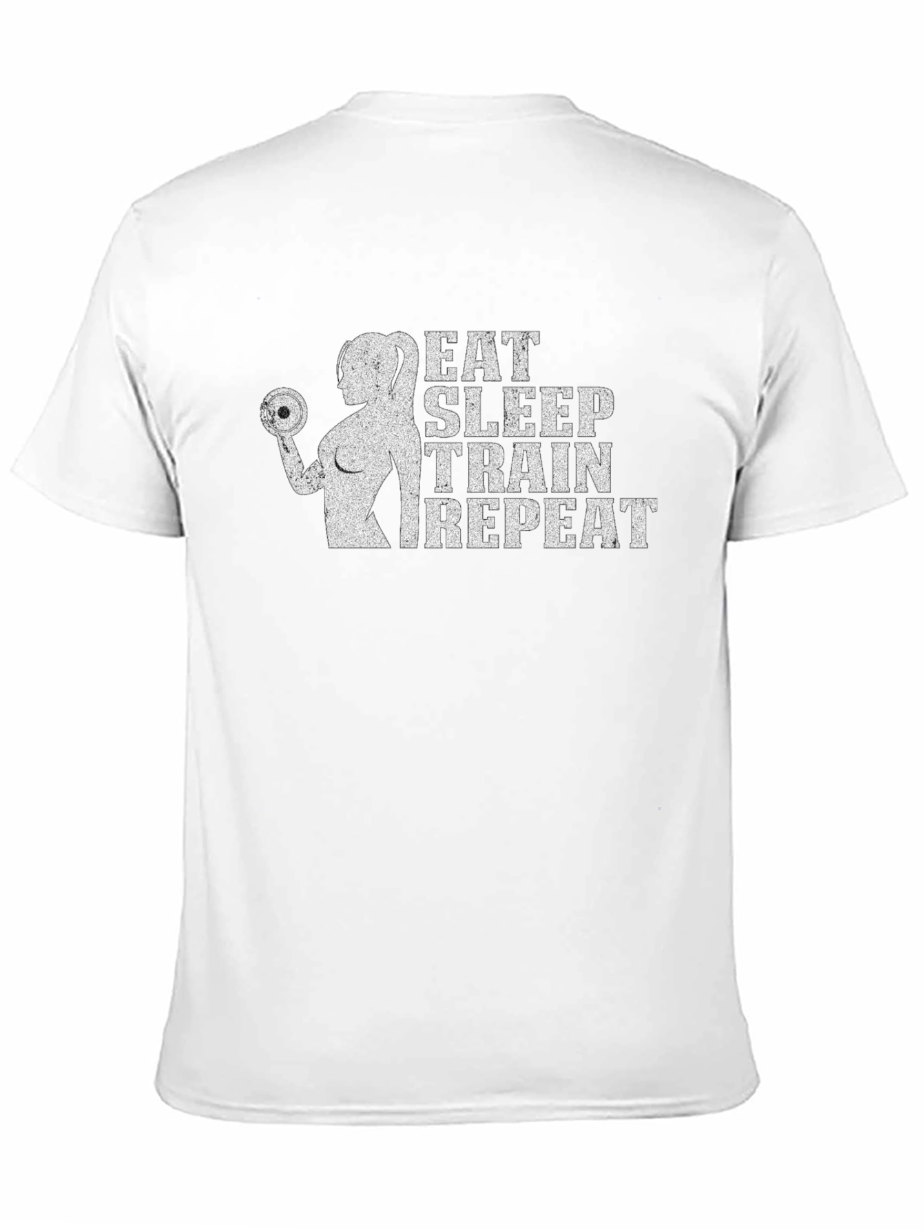 Eat Sleep Train Repeat Black Graphic T-Shirt