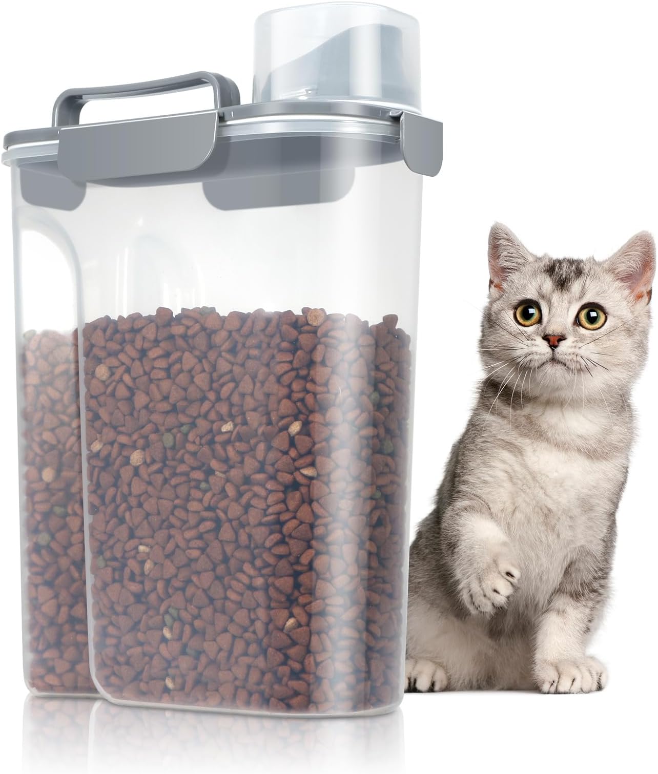 TBMax 5L Cat Food Storage Container with Lid, Port - Latest Style