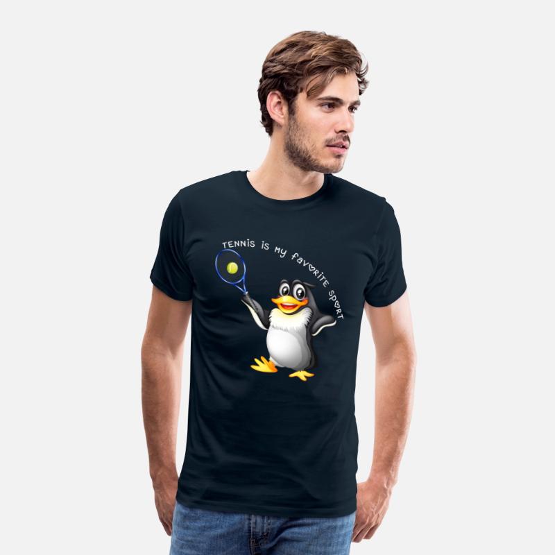 Tennis is my favorite sport(Penguin playing tennis