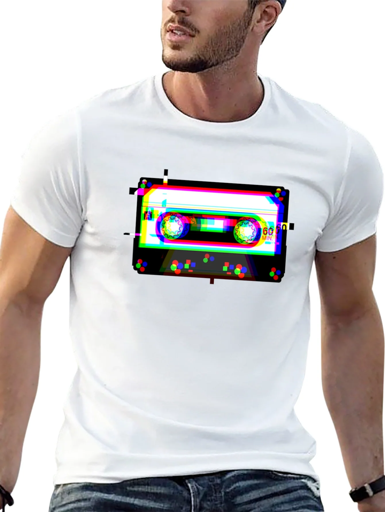 Glitch Cassette Tape T-Shirt - Retro Music Cool