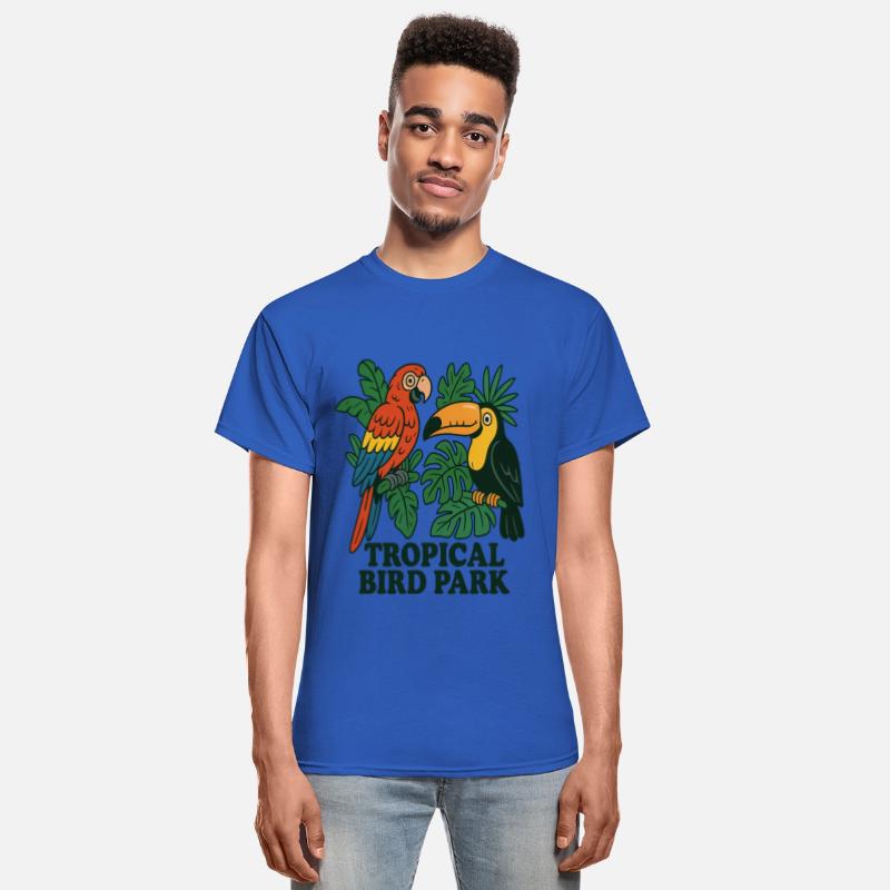 Tropical Bird Park Nature Illustration