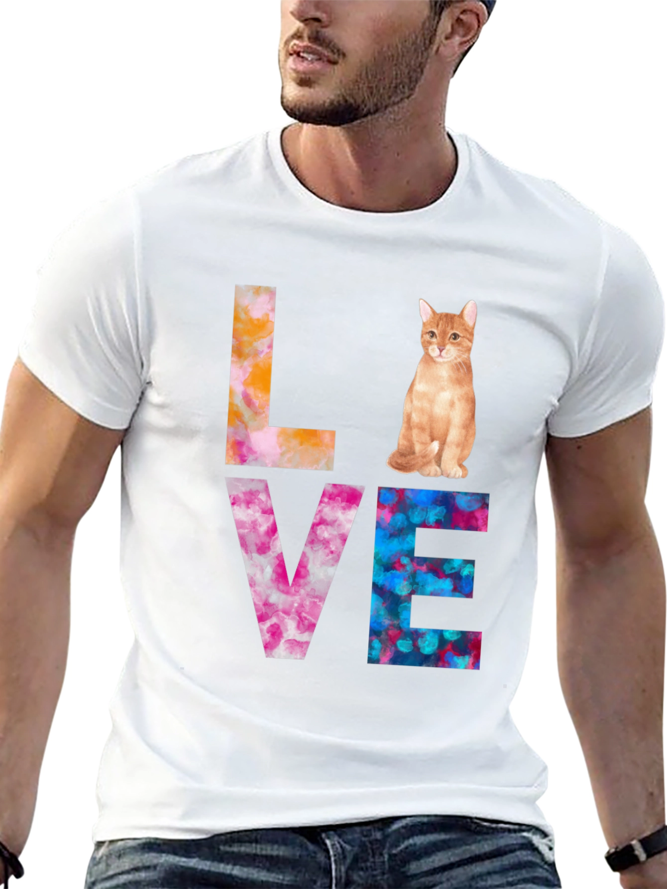 Love Cat Graphic Tee - Unisex Cotton T-Shirt