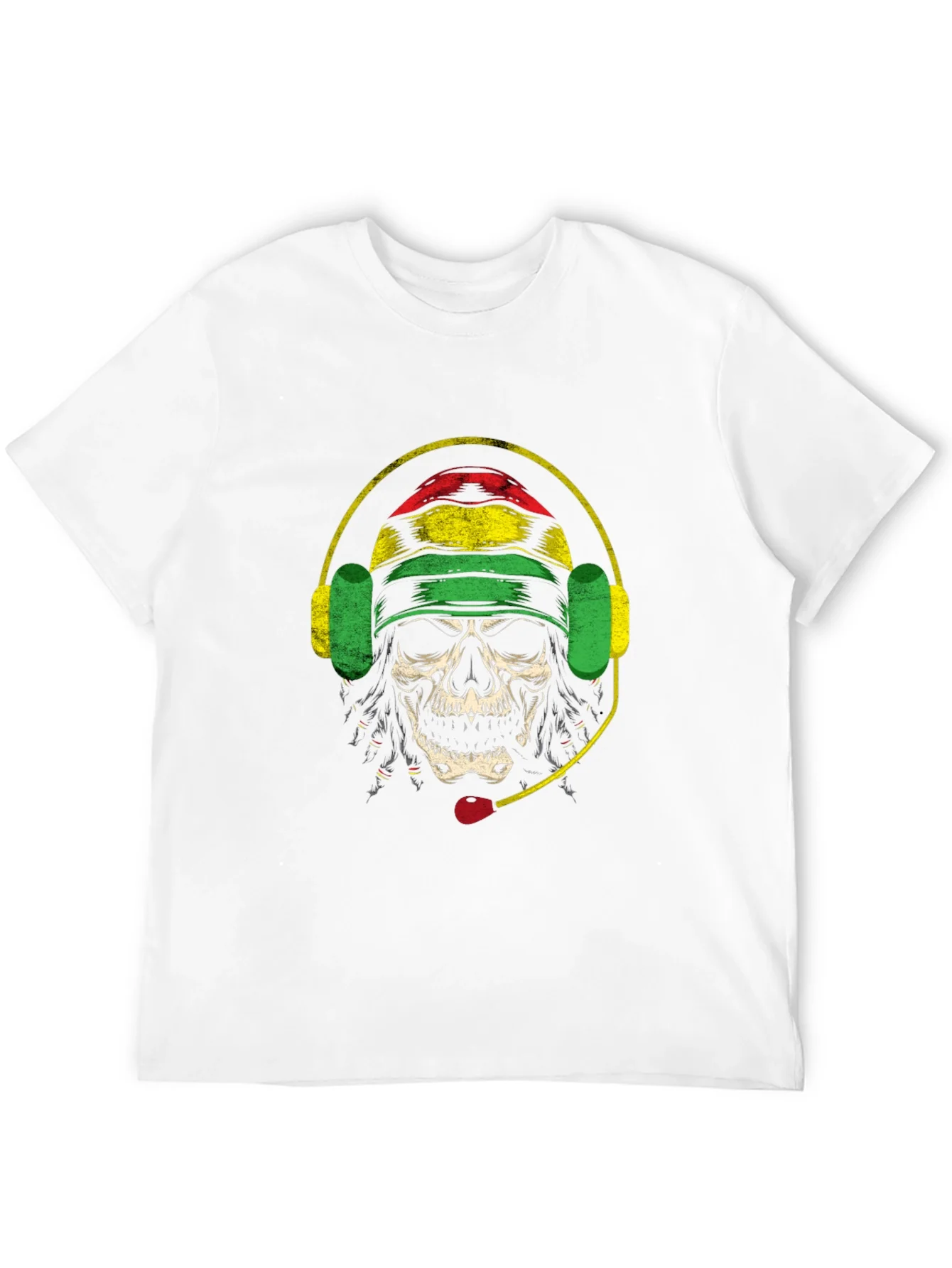 Skull Rastafarian Headset T-Shirt