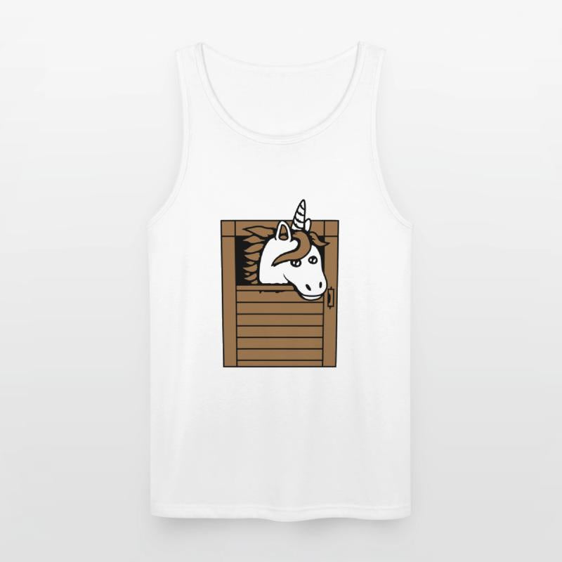 Unicorn Horse Stable Pony Peeking Out Cute Comic