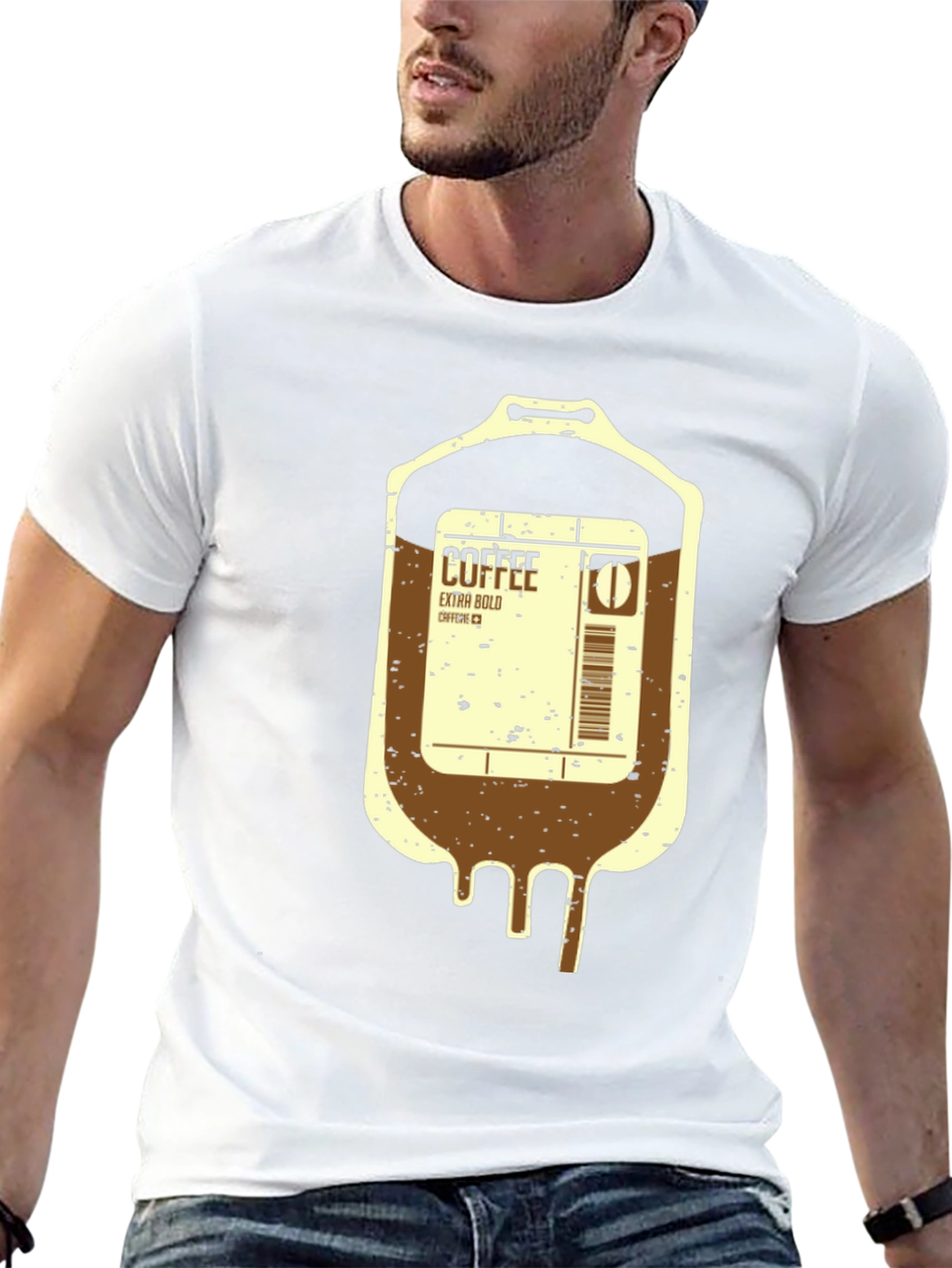 Coffee IV Drip T-Shirt - Extra Bold Boost