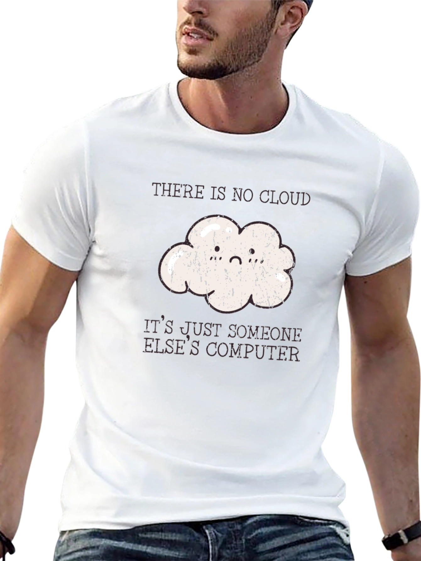 Funny Programmer Cloud T-Shirt - No Cloud Just Computer