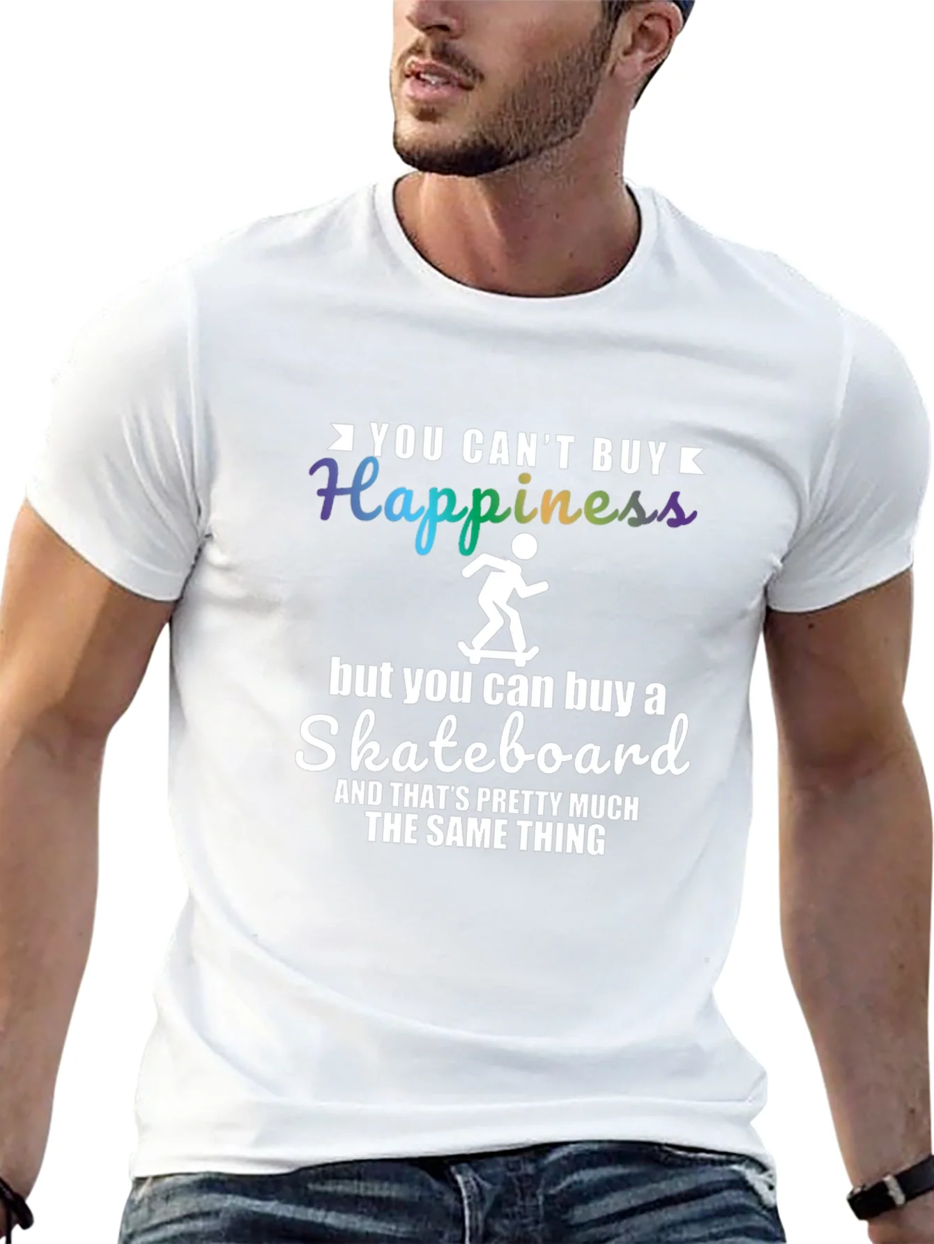 Funny Skateboard T-Shirt - Happiness Alternative Tee