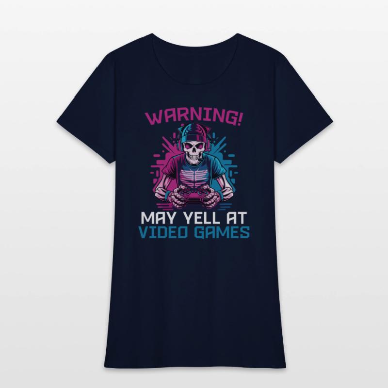 Warning May Yell At Video Games Skeleton Gaming