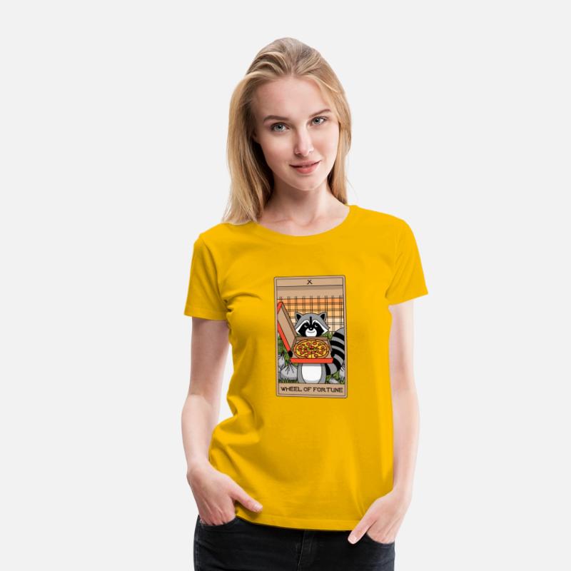 Wheel of Fortune Raccoons Tarot Card