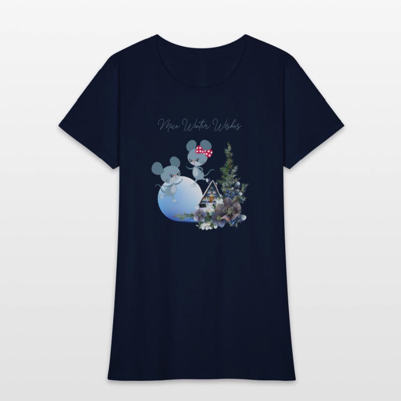 Winter Sweet House with Skating Mice