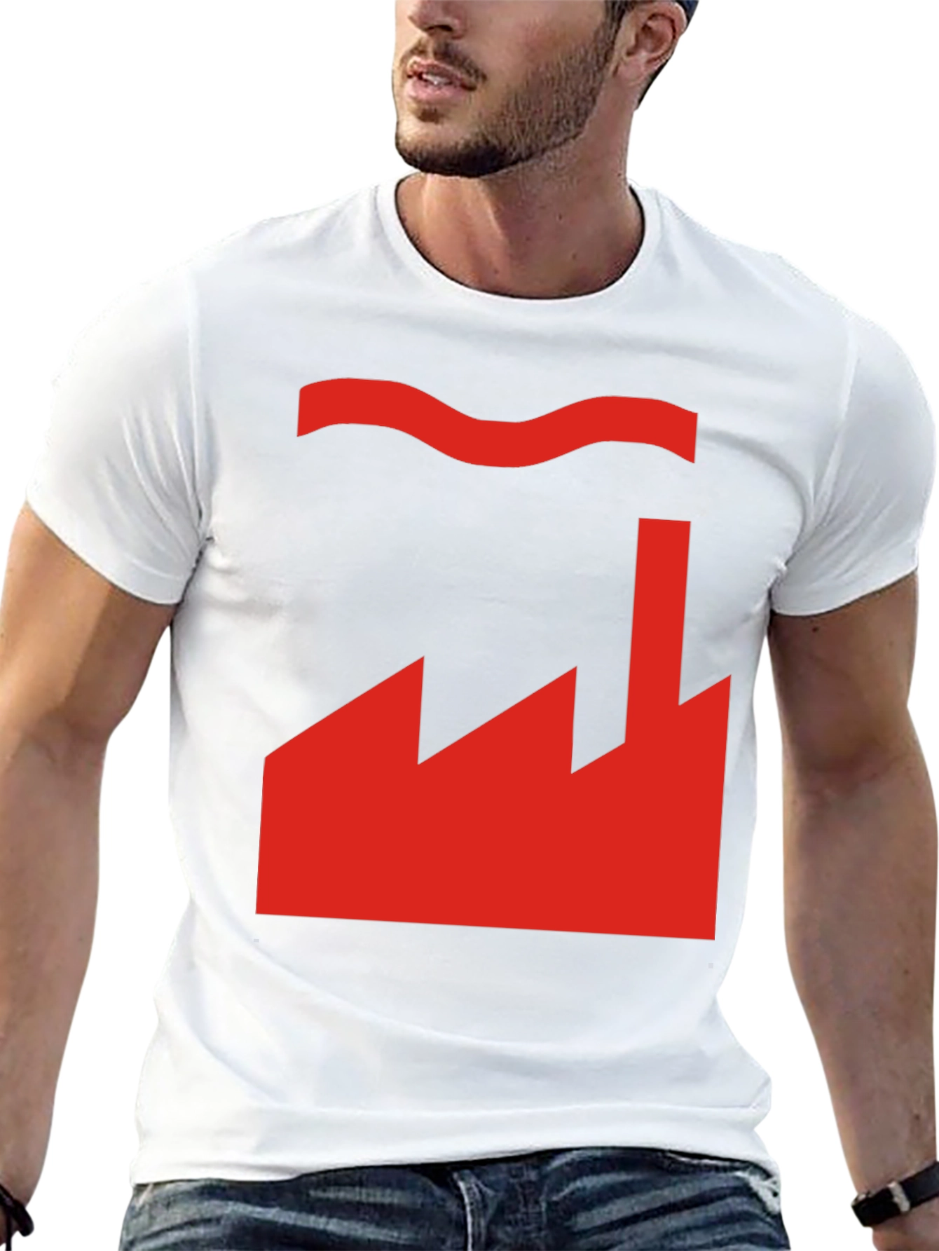 Factory Design Graphic T-Shirt - Black