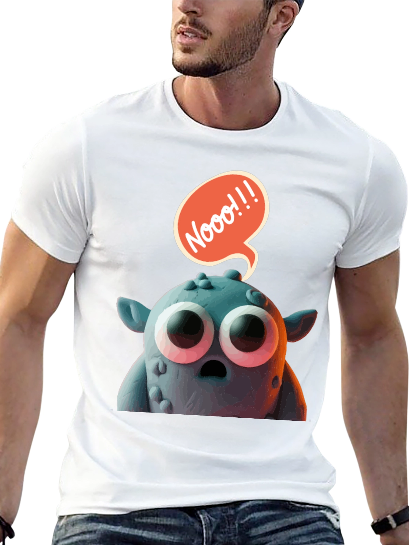 Cartoon Monster Graphic Tee - Expressive Style