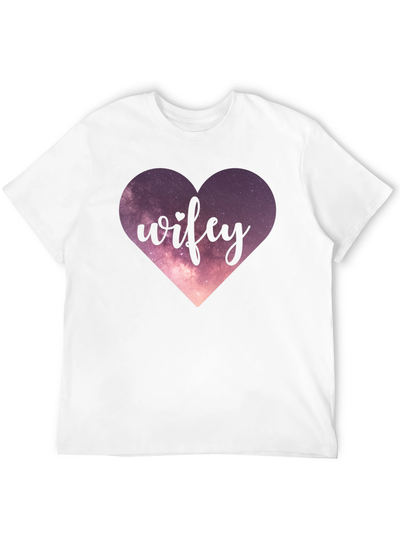 Wifey Heart Graphic Black T-Shirt