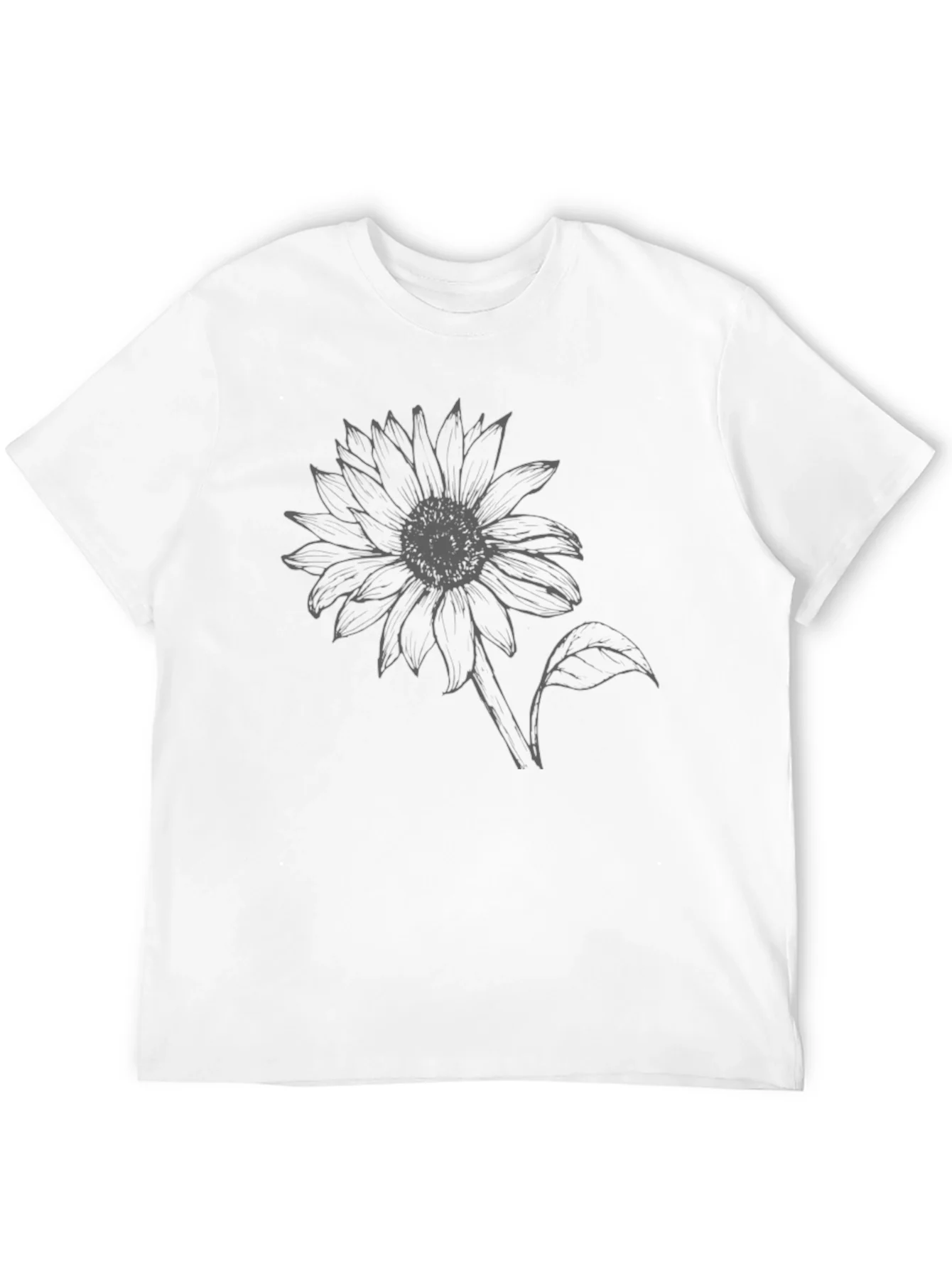 Sunflower Graphic Tee - Black Cotton T-Shirt