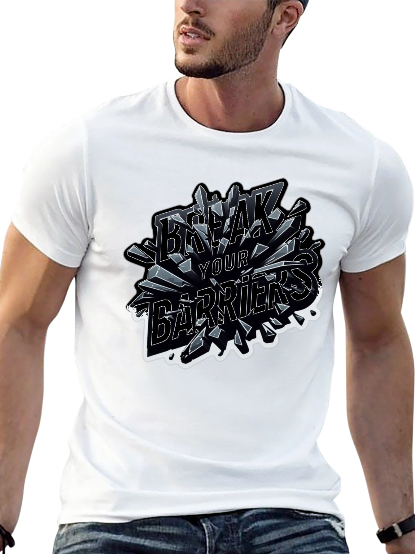 Break Your Barriers Graphic T-Shirt - Bold Statement Tee