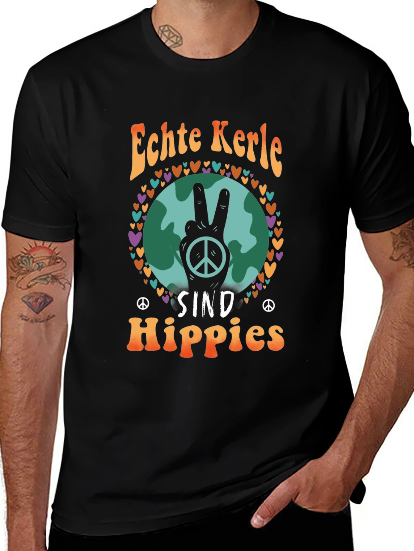 Echte Kerle Sind Hippies Graphic T-Shirt