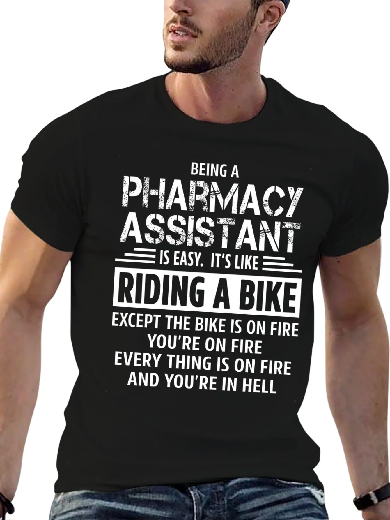 Pharmacy Assistant Riding a Bike T-Shirt