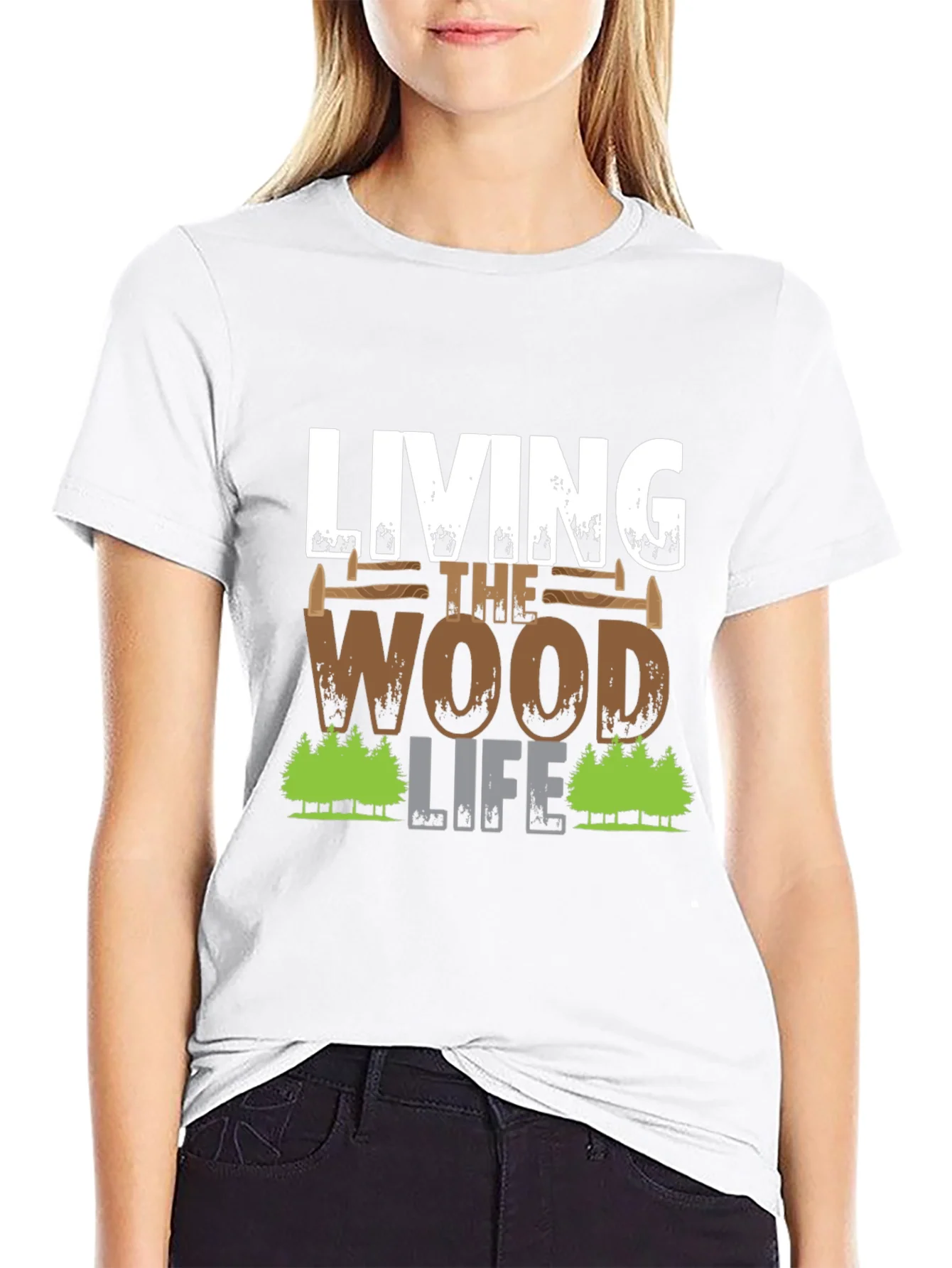Living The Wood Life T-Shirt Carpenter Tee