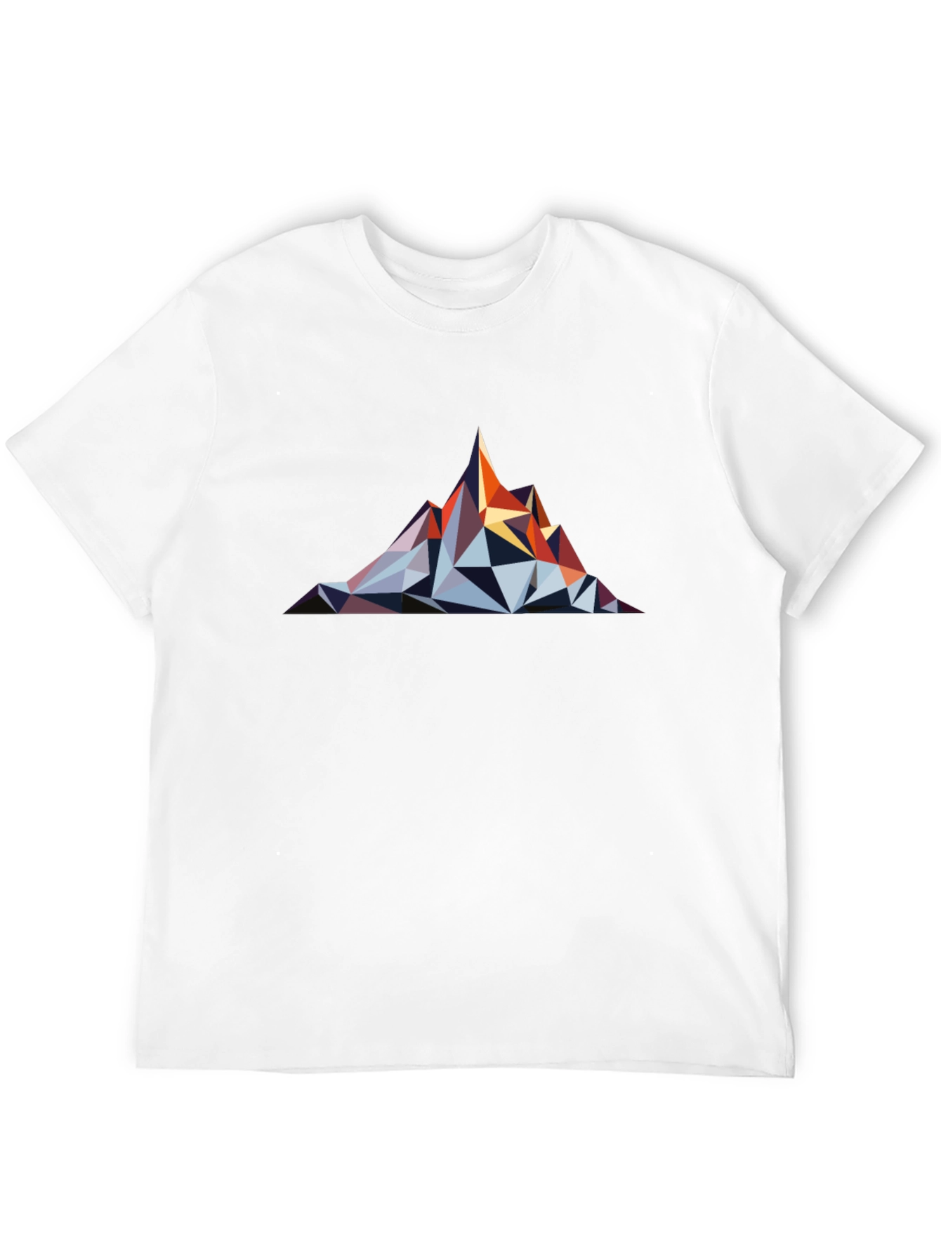 Geometric Mountain Graphic Tee - Black