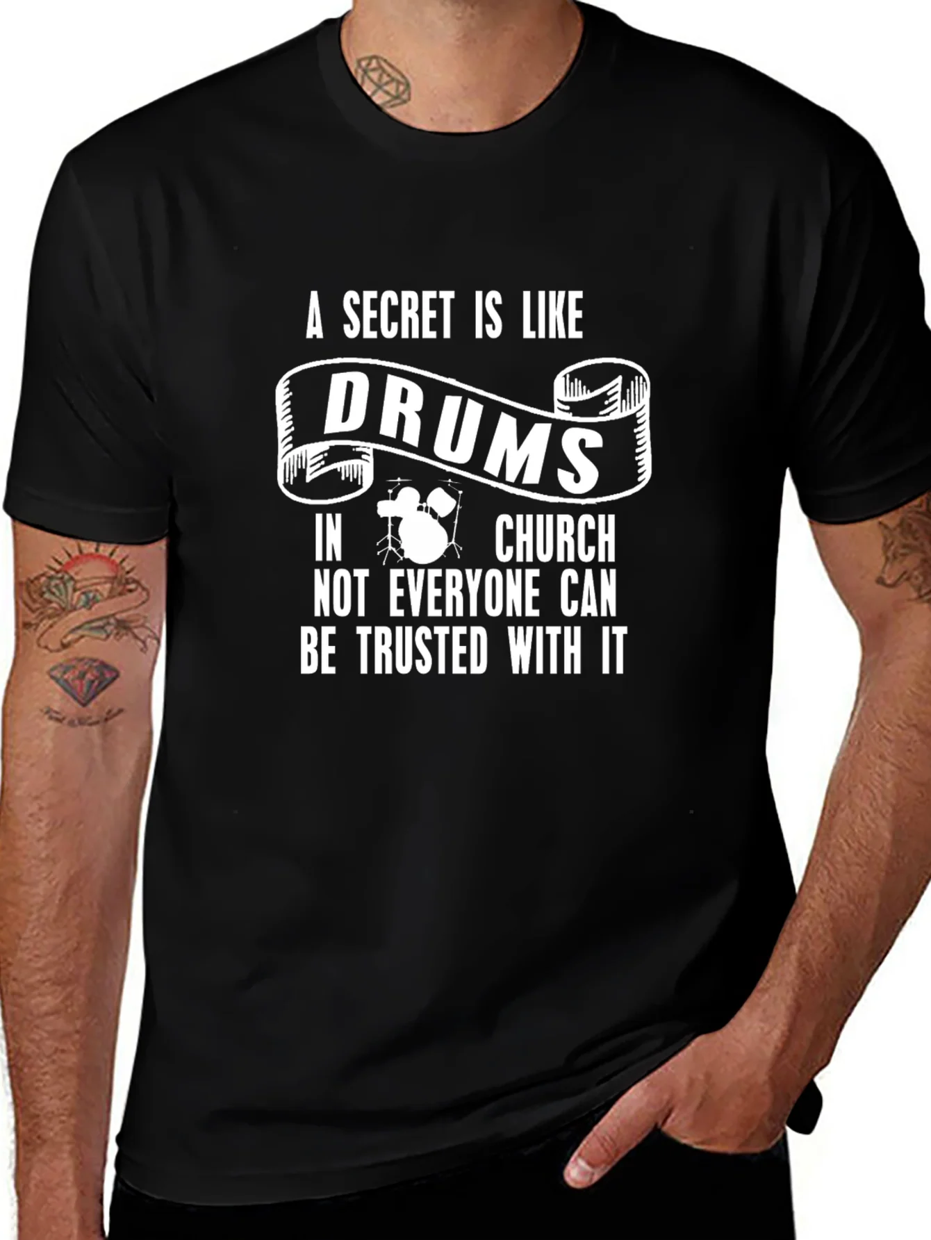 Drum Secret T-Shirt - Church Humor Tee