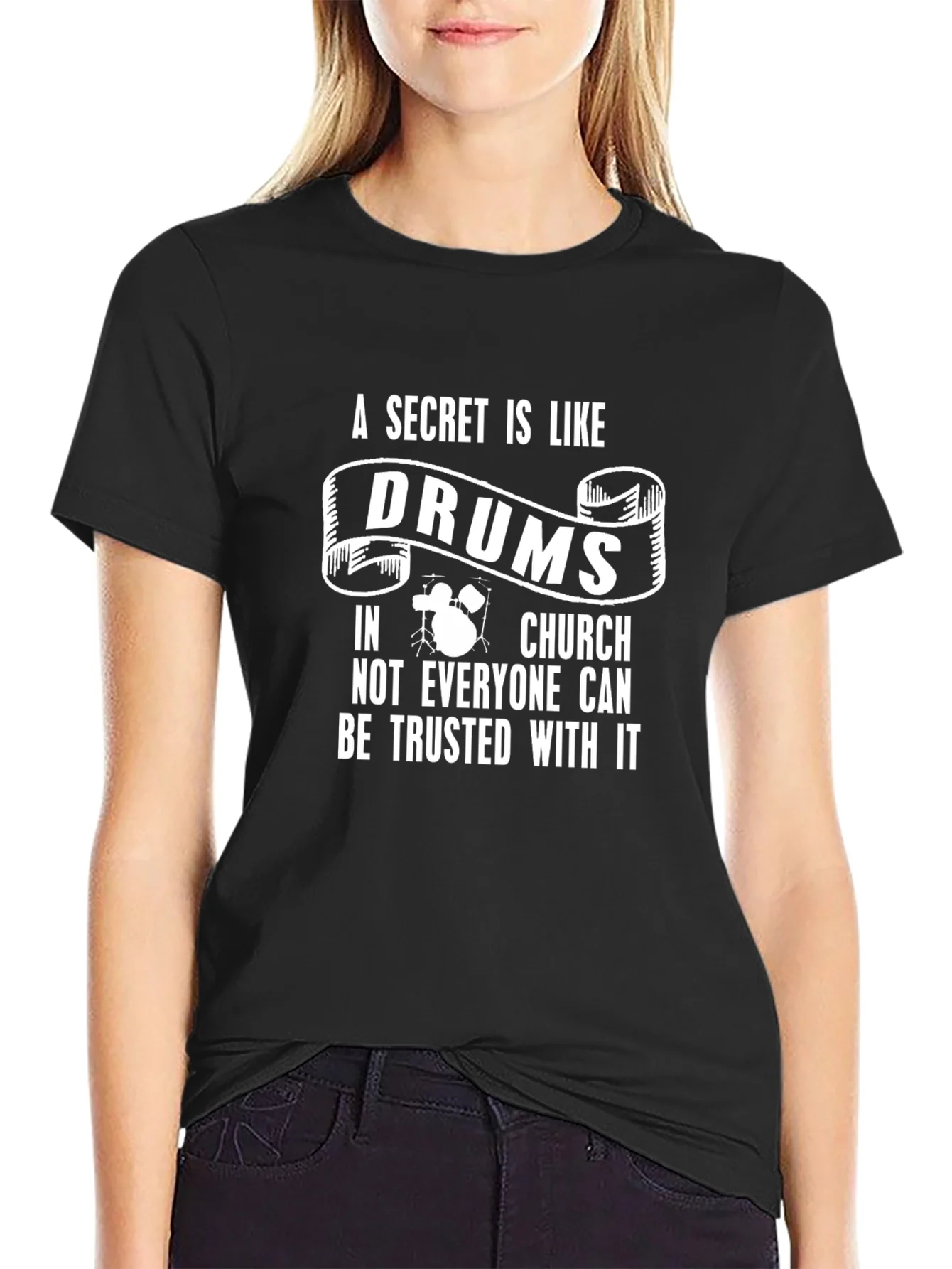 Drum Secret T-Shirt - Church Humor Tee