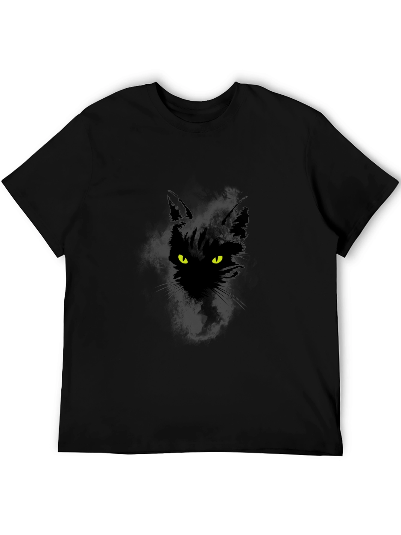 Black Cat Graphic T-Shirt - Mens Casual Tee