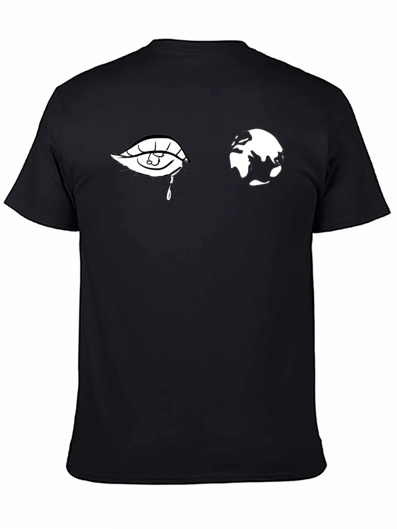 Eye and World Graphic Black T-Shirt