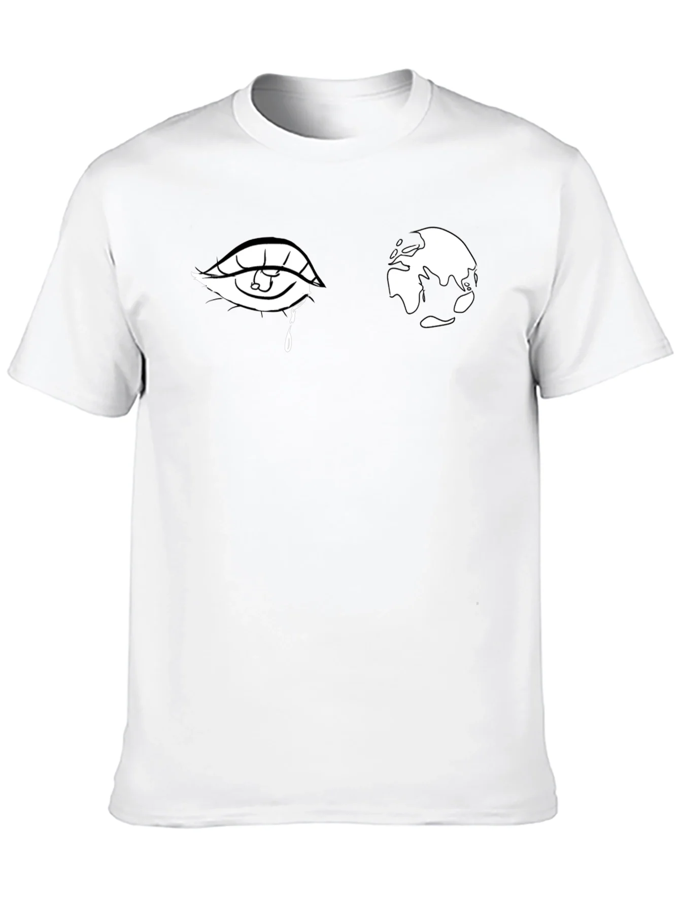 Eye and World Graphic Black T-Shirt