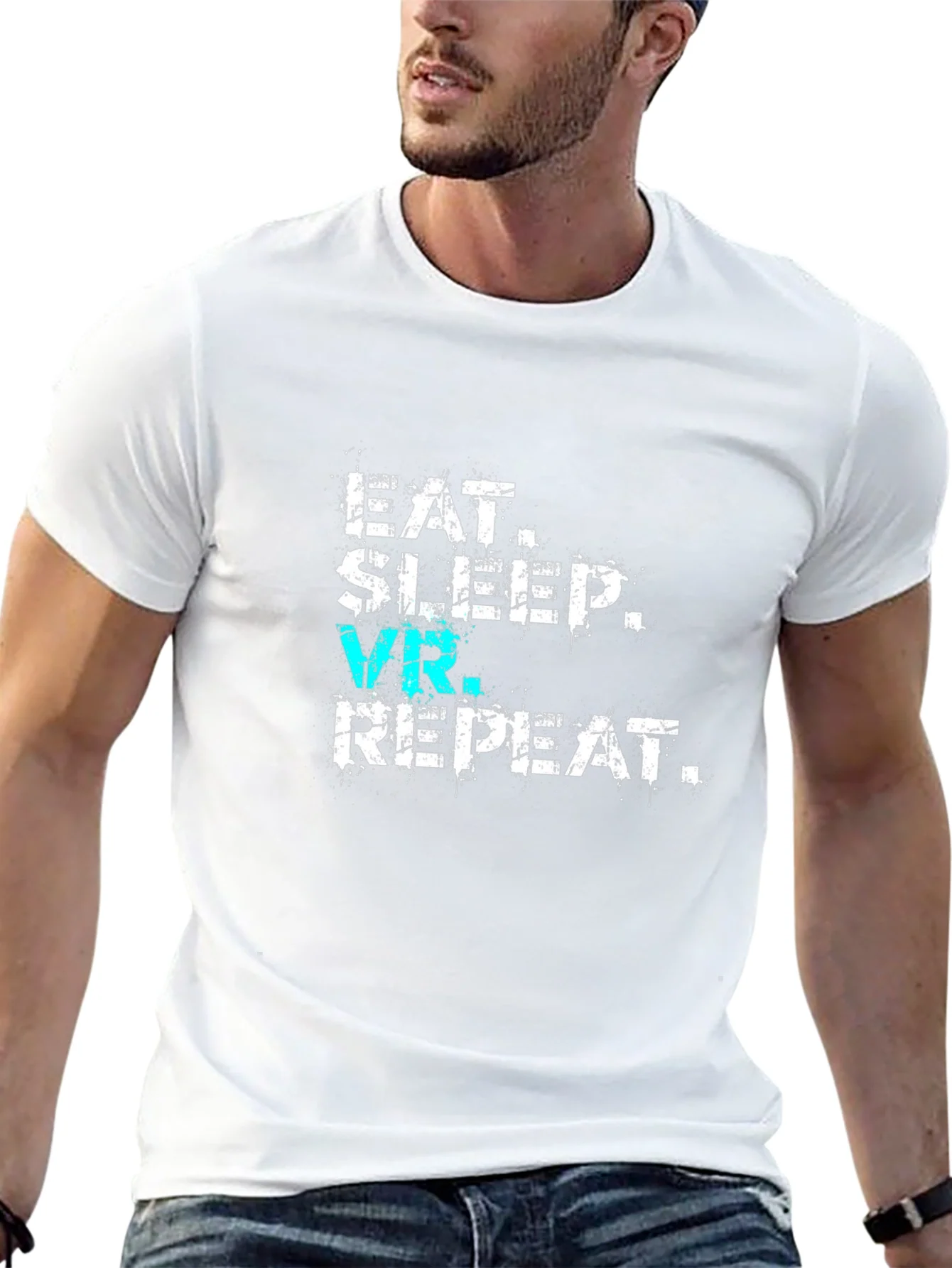 Eat Sleep VR Repeat Black T-Shirt