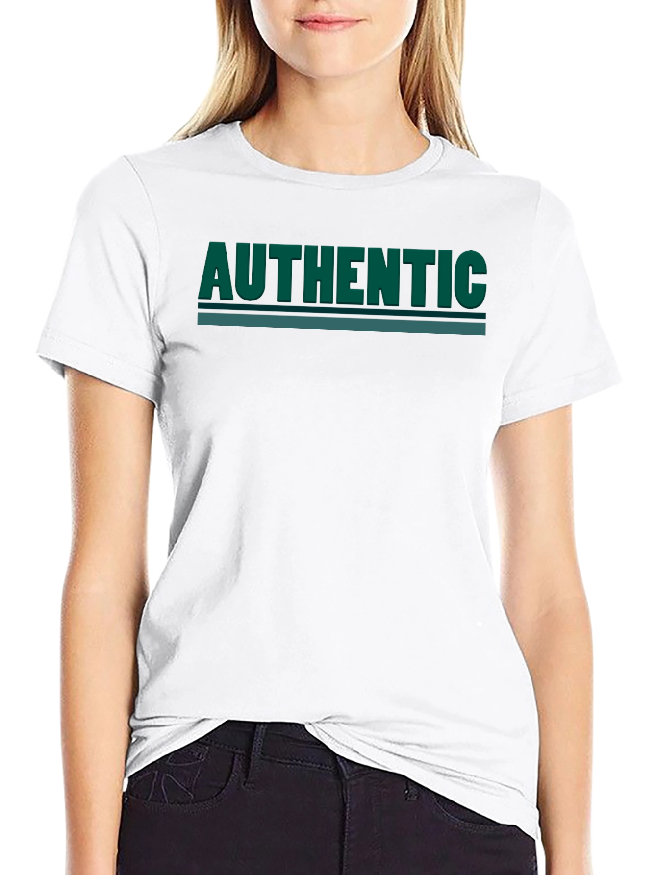 Authentic Graphic Print Tee - Black
