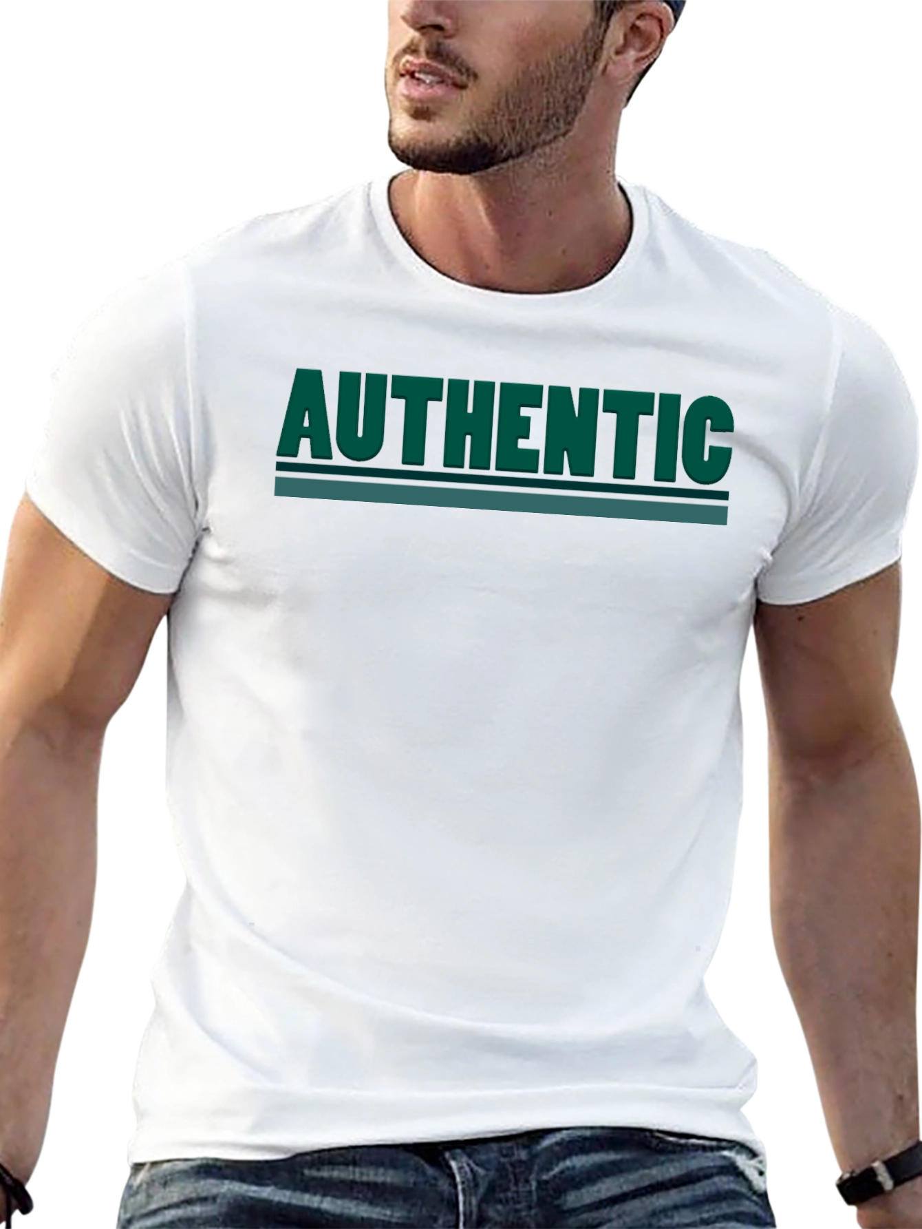 Authentic Graphic Print Tee - Black