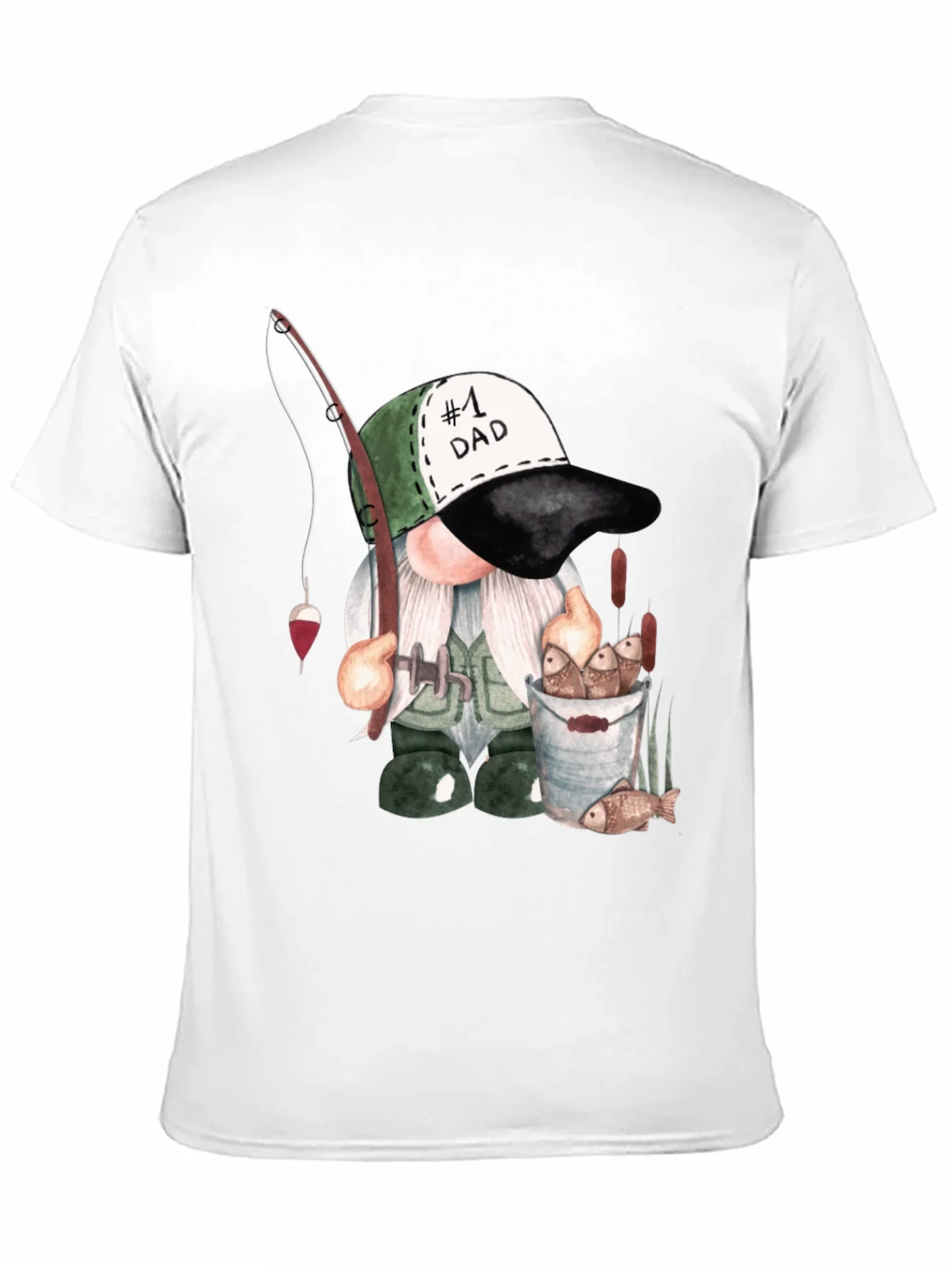 Fishing Gnome Dad T-Shirt