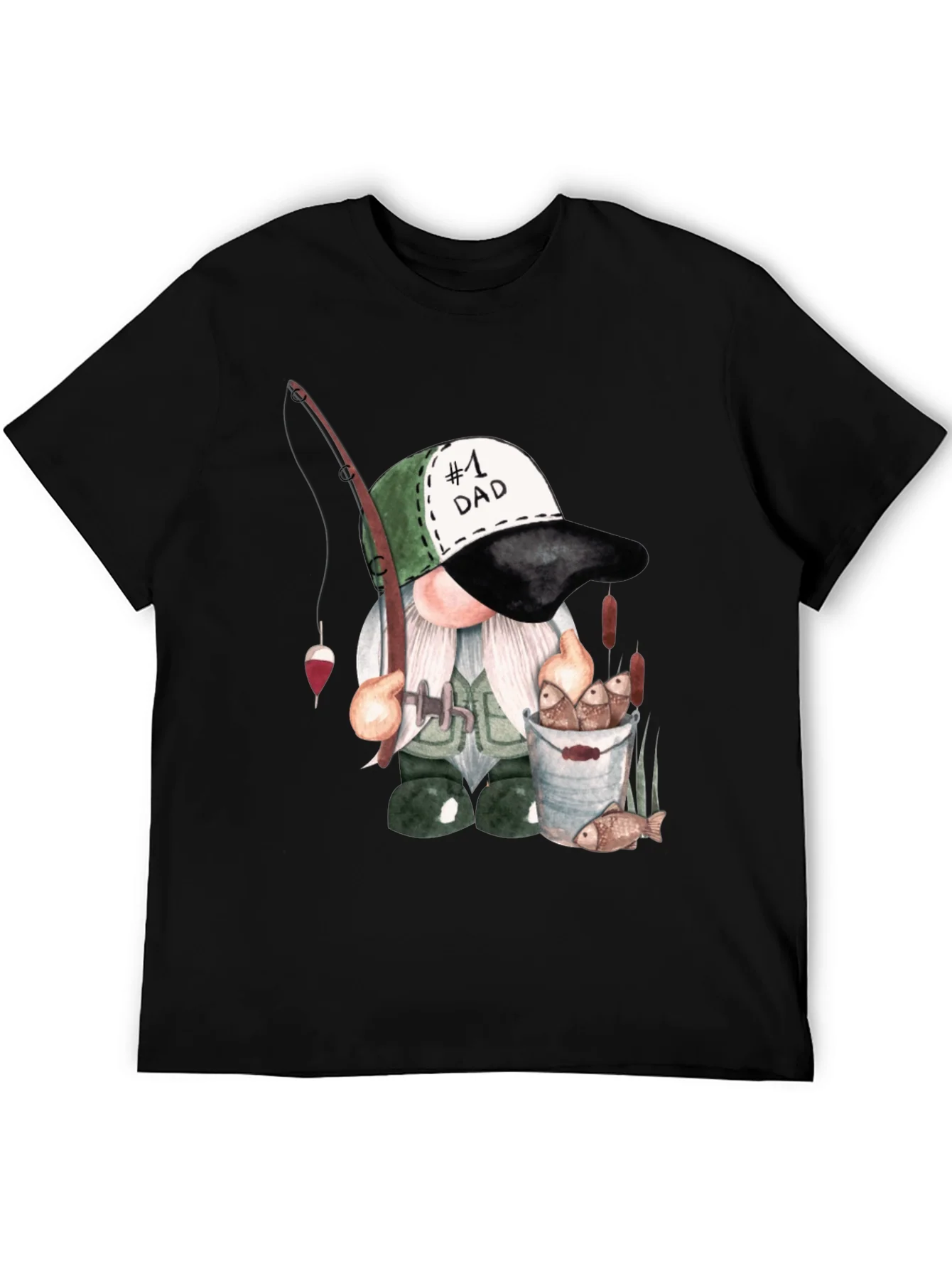 Fishing Gnome Dad T-Shirt