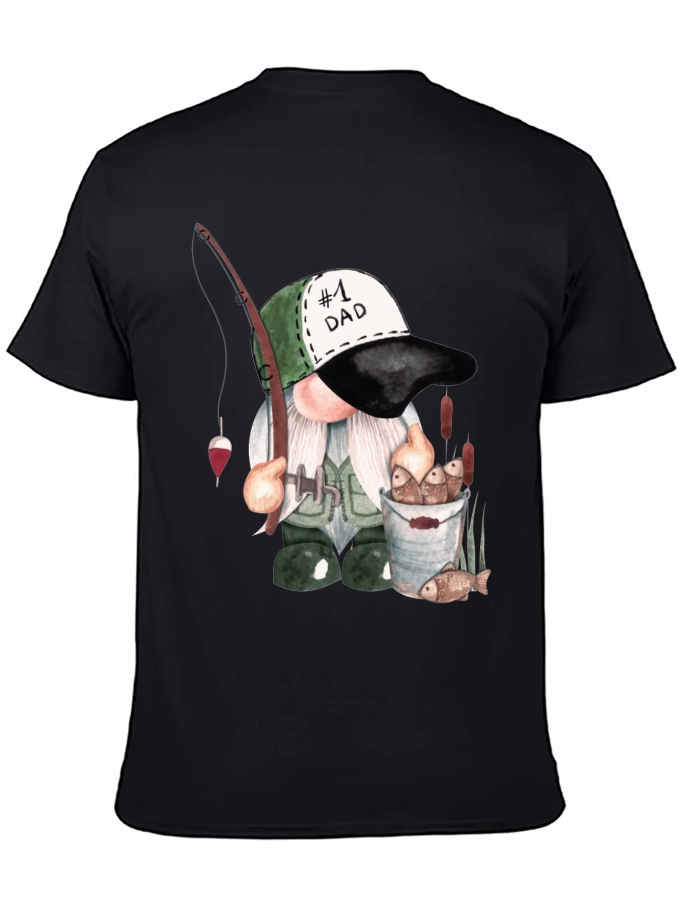 Fishing Gnome Dad T-Shirt