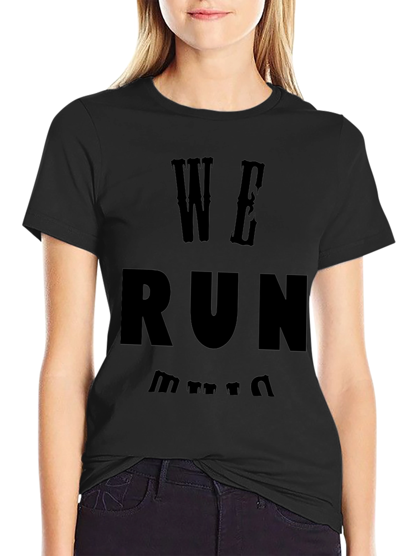 We Run T-Shirt - Black Graphic Tee