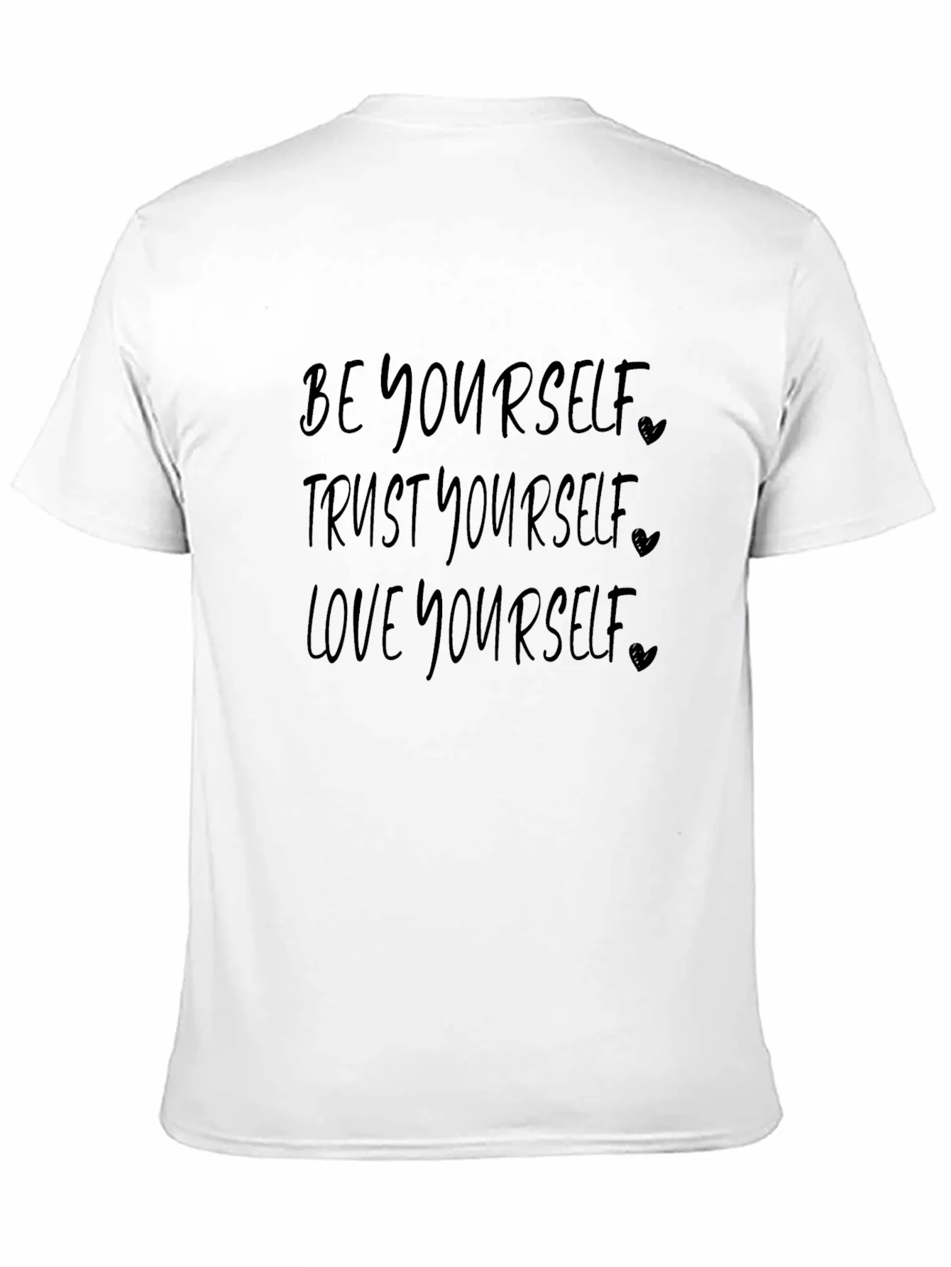Be Yourself Graphic Tee - Inspirational Message Black T-Shirt