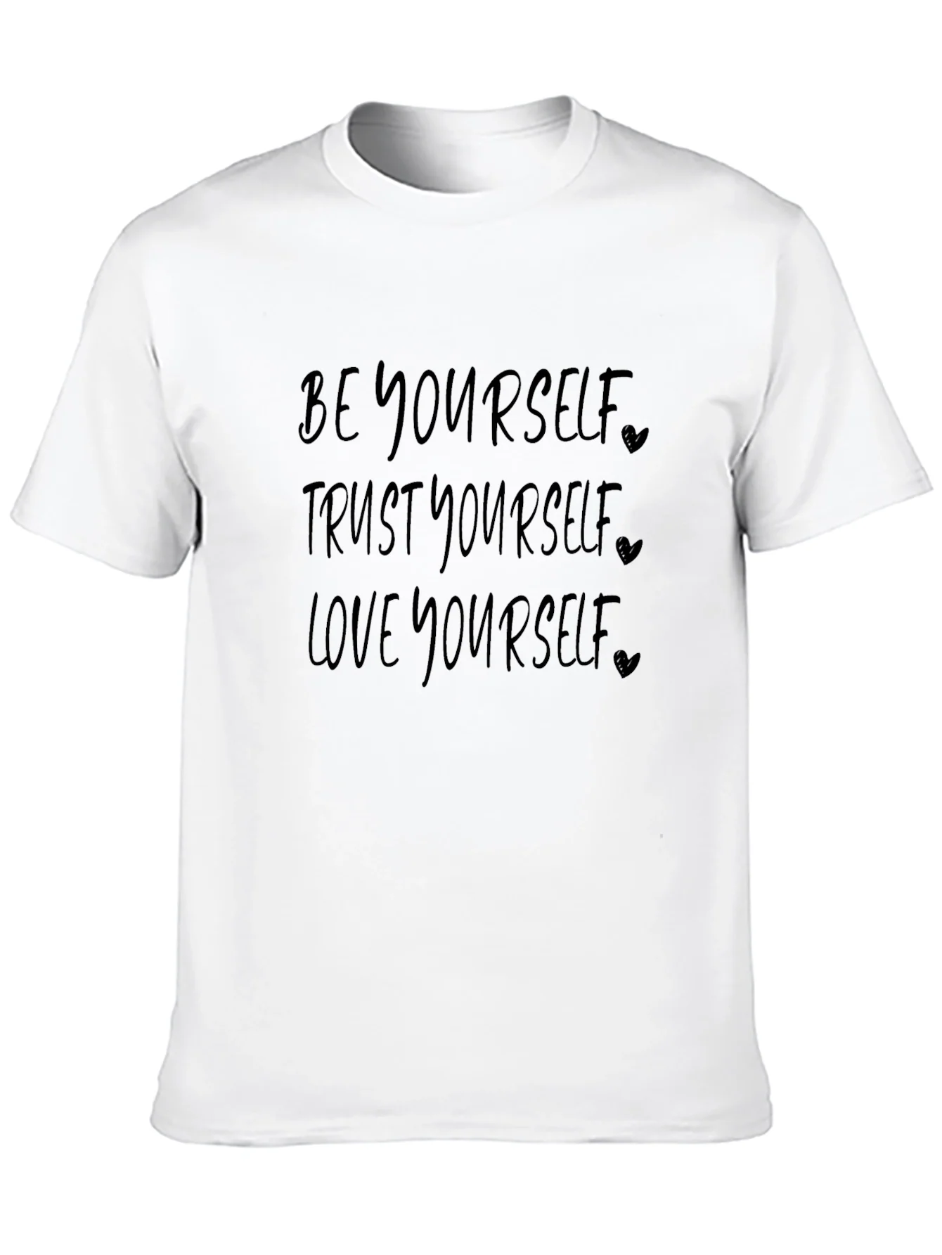 Be Yourself Graphic Tee - Inspirational Message Black T-Shirt