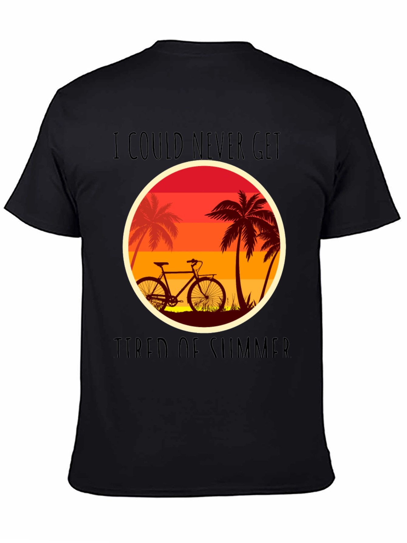 Summer Vibes Graphic Tee - Cycle at Sunset