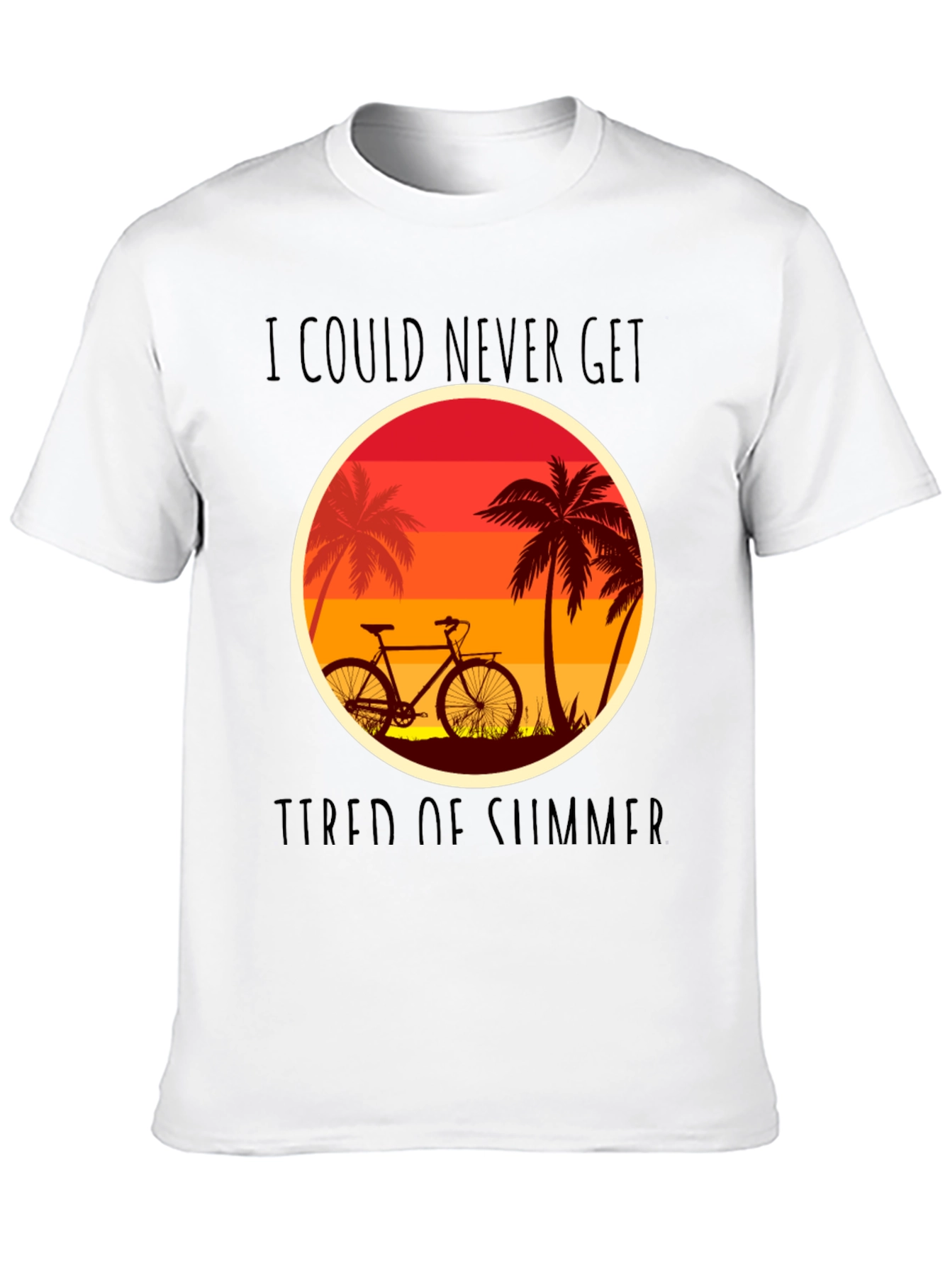 Summer Vibes Graphic Tee - Cycle at Sunset