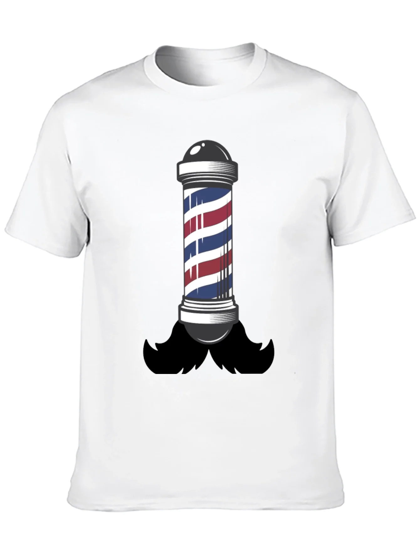 Barber Pole Mustache T-Shirt