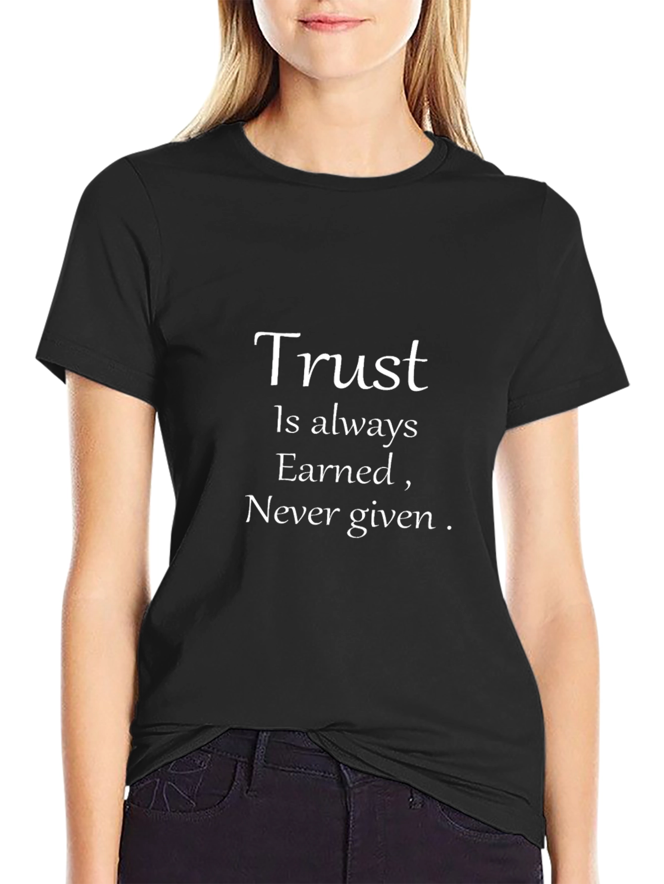 Trust Earned Black Graphic Tee